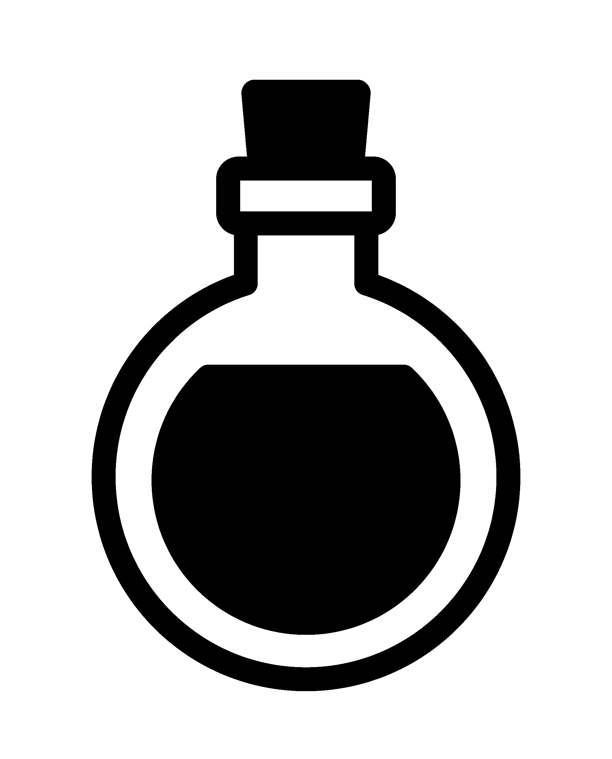 Image of partially filled bottle