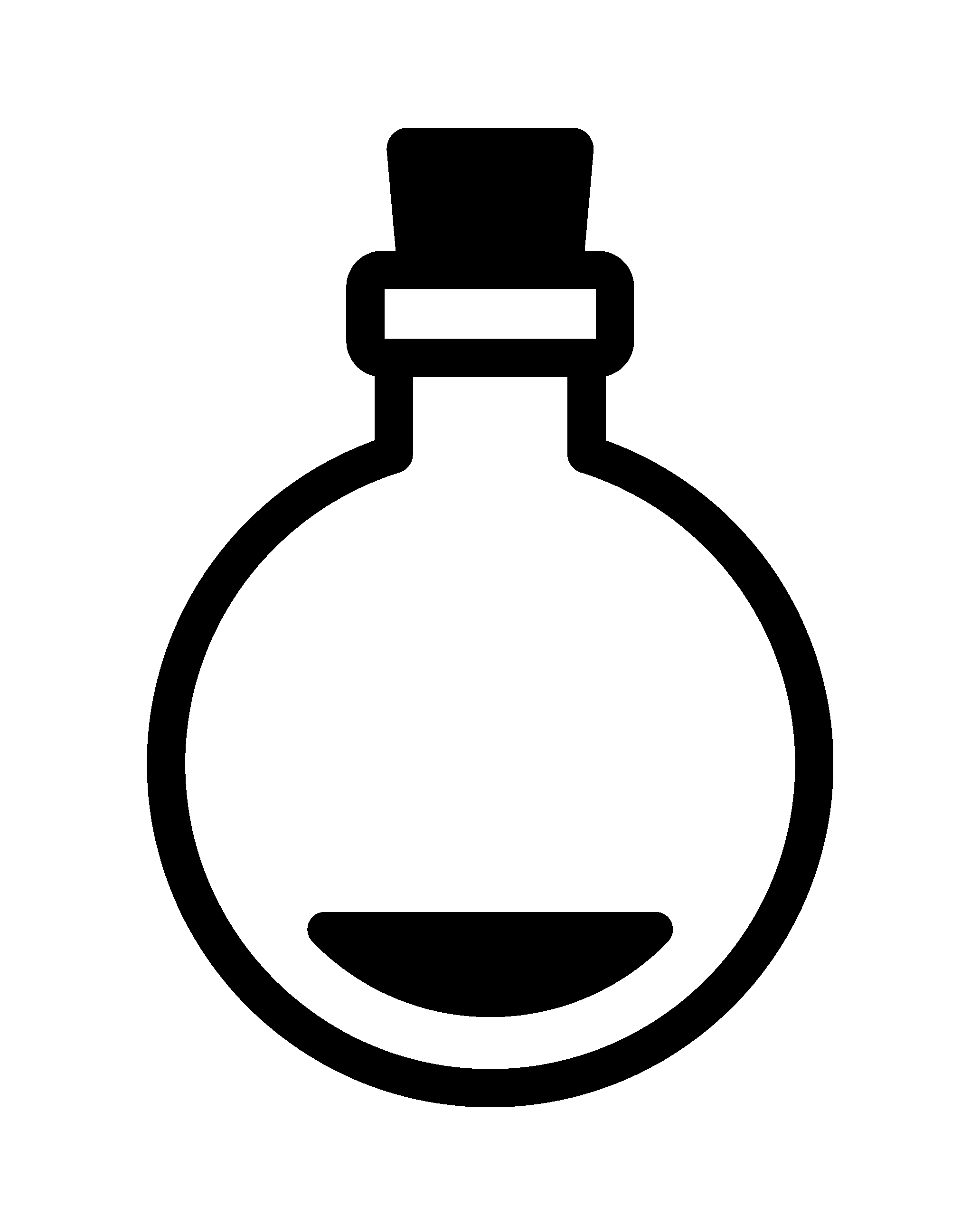 Image of partially filled bottle