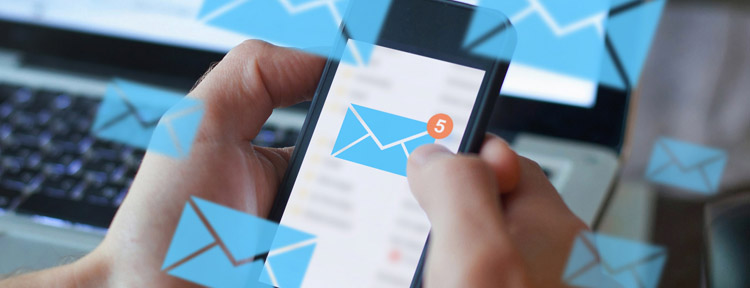 image of someone checking mail